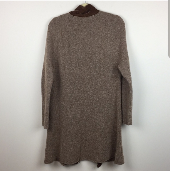 J.Jill Crushed Velvet Trim Cardigan Sweater - Picture 5 of 5